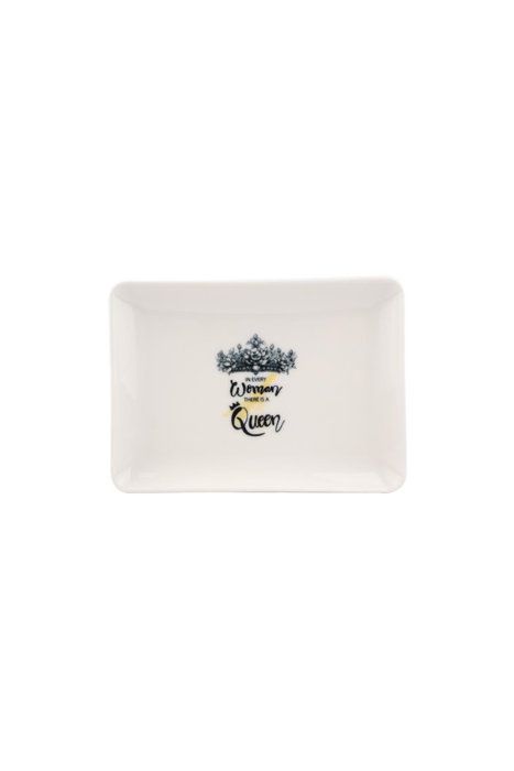 Hermia Juego de Cena de 4 Piezas en Porcelana Blanca